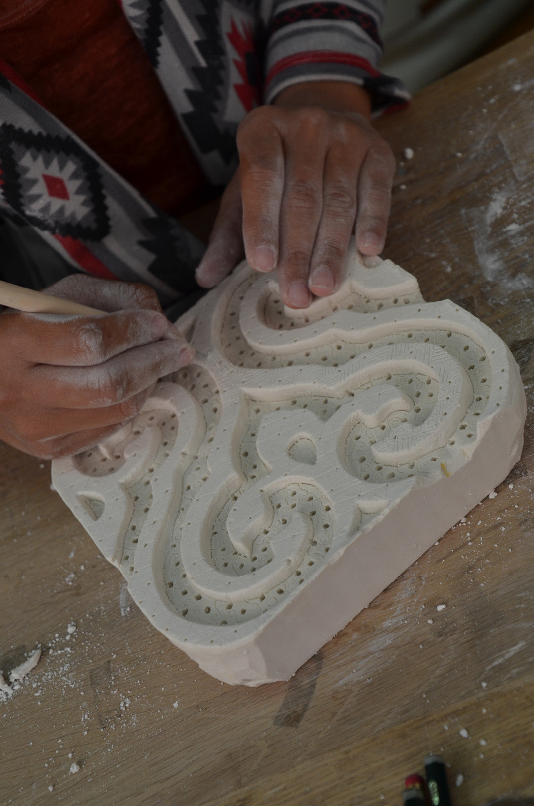 Moroccan Stucco Rossette -  Plaster carving weekend ~ July 2023