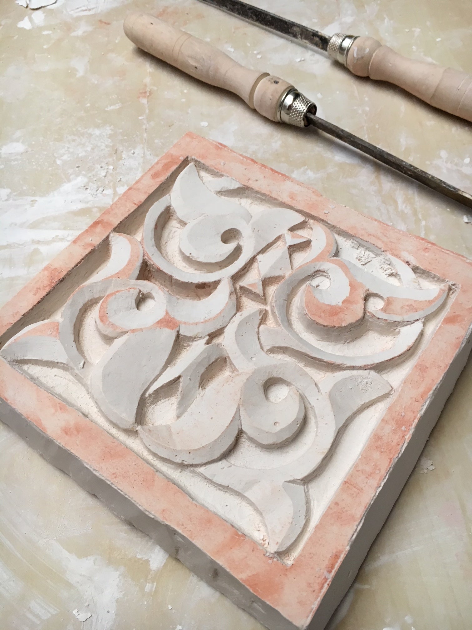 Stucco Rosette -  Plaster carving weekend ~ 23 & 24th March 2024